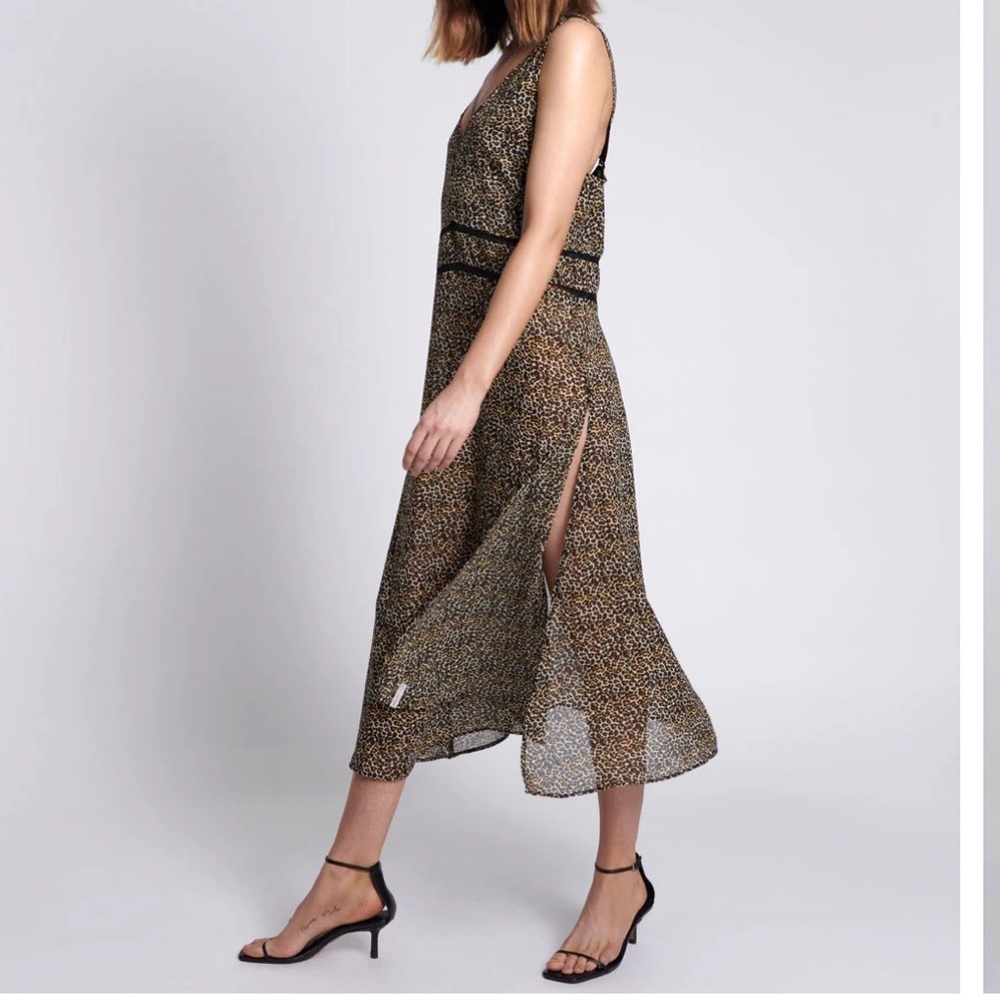 One Teaspoon Night Lover Long Line Maxi Dress - Animal Leopard Print